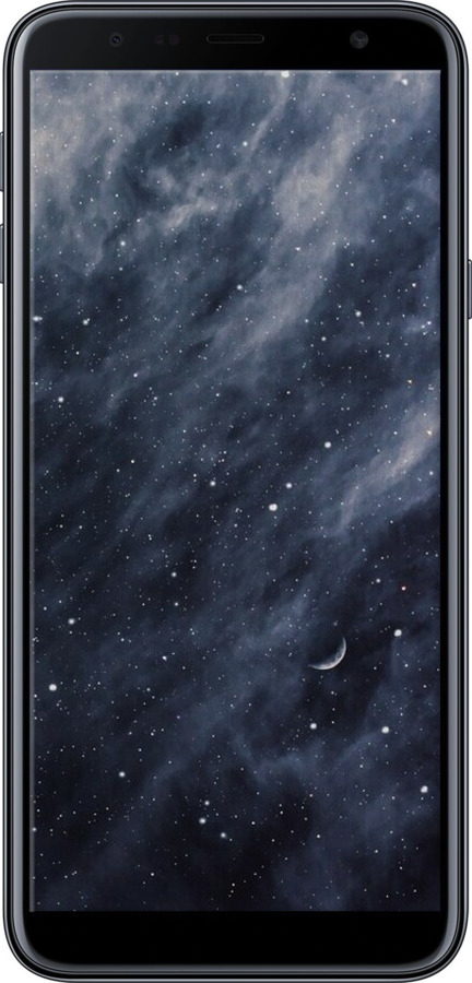 Силиконовый чехол Голубые облака, Голубая луна для Samsung Galaxy J4 Plus 2018 - 6398u-1594 изображение 