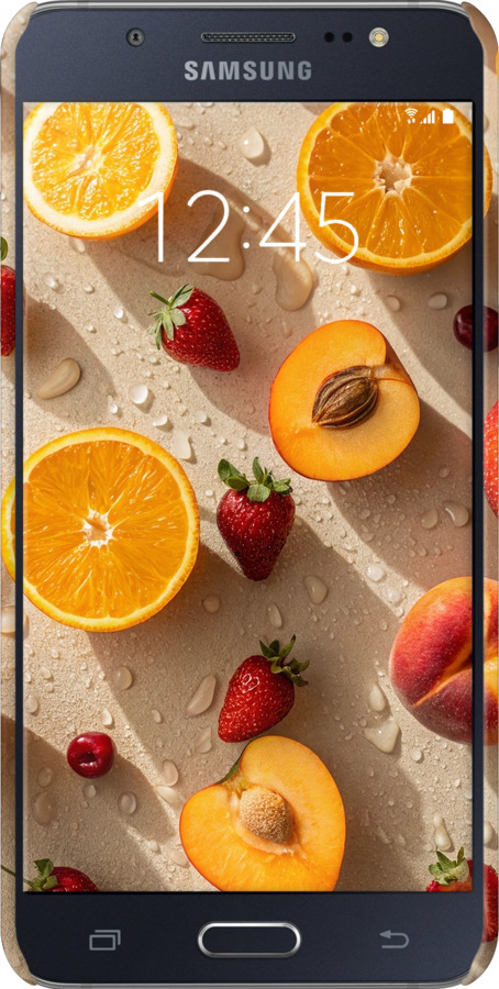 3D пластиковий глянцевий чехол Фрукти 3 для Samsung Galaxy J5 (2016) J510H - 6703c-264 изображение 