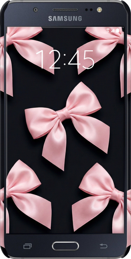3D пластиковый матовый чехол Coquette Ribbons Dark Coquette для Samsung Galaxy J5 (2016) J510H - 6767m-264 изображение 