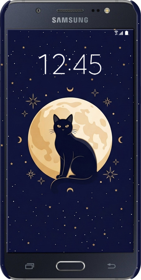 3D пластиковий матовий чехол Cute Cat Celestial/Witchy для Samsung Galaxy J5 (2016) J510H - 6787m-264 изображение 