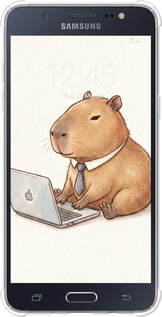 Силикон с усиленными углами чехол Funny Capybara CEO Working для Samsung Galaxy J5 (2016) J510H - 6777sp-264 изображение 