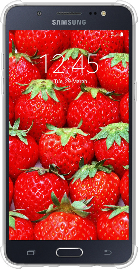 Силикон с усиленными углами чехол Клубника для Samsung Galaxy J5 (2016) J510H - 6020sp-264 изображение 