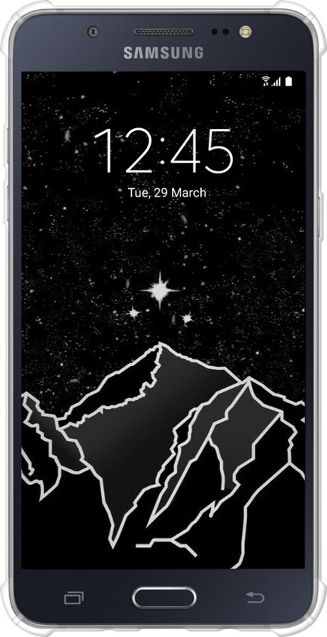 Силикон с усиленными углами чехол Минималистический горный пейзаж для Samsung Galaxy J5 (2016) J510H - 6438sp-264 изображение 