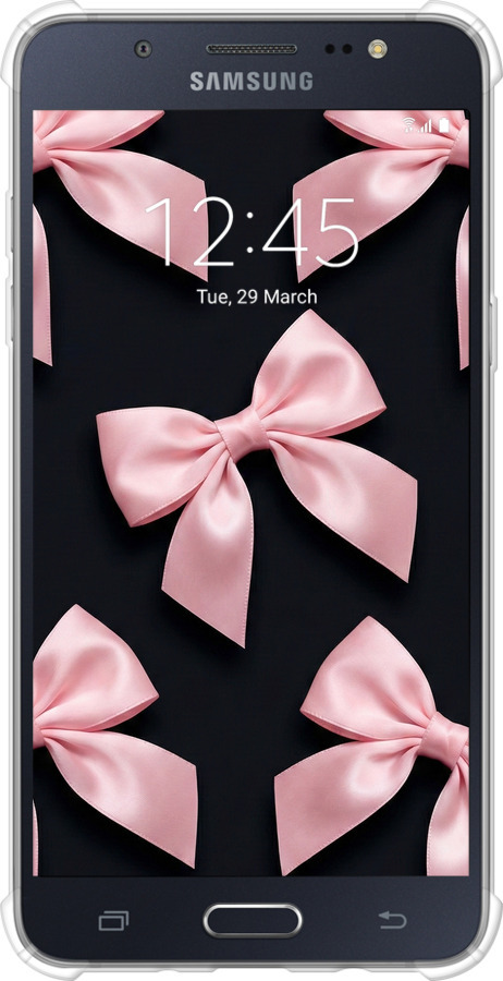 Силіконовий протиударний с посиленими кутами чехол Coquette Ribbons Dark Coquette для Samsung Galaxy J5 (2016) J510H - 6767sp-264 изображение 