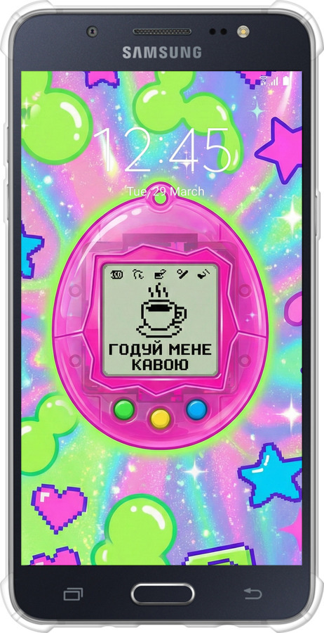 Силикон с усиленными углами чехол Y2K Aesthetic Retro Pet: Годуй мене кавою для Samsung Galaxy J5 (2016) J510H - 6784sp-264 изображение 