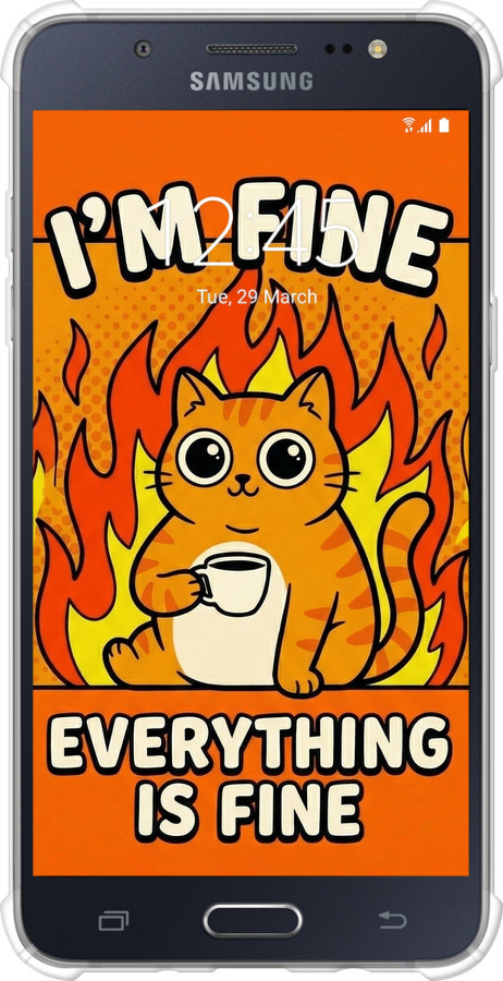 Силикон с усиленными углами чехол Funny Cat для Samsung Galaxy J5 (2016) J510H - 6786sp-264 изображение 