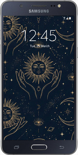 Силиконовый чехол Celestial Harmony: Sun & Moon Gold Mystic Pattern для Samsung Galaxy J5 (2016) J510H - 6778u-264 изображение 