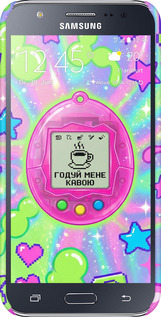 3D пластиковый глянцевый чехол Y2K Aesthetic Retro Pet: Годуй мене кавою для Samsung Galaxy J5 (2015) J500H - 6784c-100 изображение 