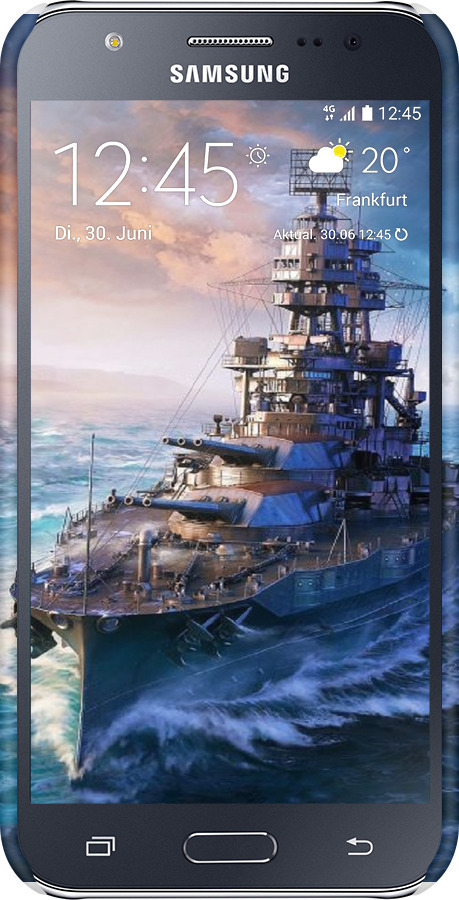 3D пластиковый глянцевый чехол Военный корабль, world of tanks, wargaming для Samsung Galaxy J5 (2015) J500H - 6461c-100 изображение 