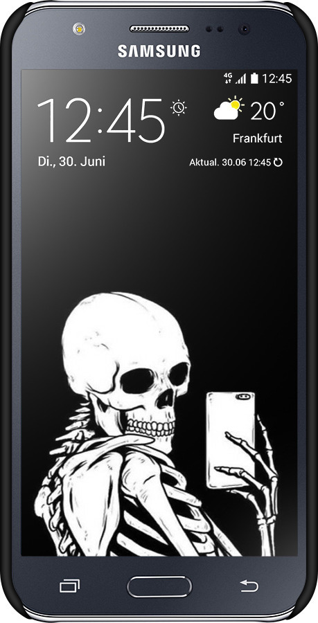 3D пластиковый глянцевый чехол Скелет делает Selfie для Samsung Galaxy J5 (2015) J500H - 6535c-100 изображение 