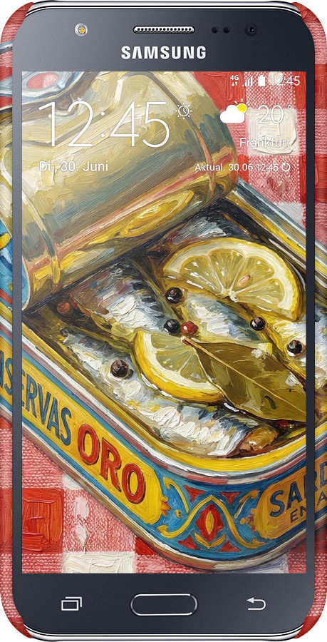 3D пластиковый глянцевый чехол Vintage Sardine Tin Phone для Samsung Galaxy J5 (2015) J500H - 6772c-100 изображение 