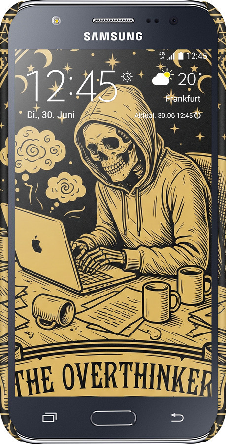 3D пластиковый глянцевый чехол The Overthinker для Samsung Galaxy J5 (2015) J500H - 6774c-100 изображение 
