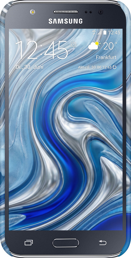 3D пластиковый матовый чехол Liquid Chrome для Samsung Galaxy J5 (2015) J500H - 6781m-100 изображение 