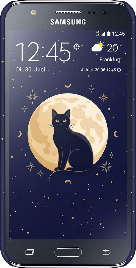 3D пластиковий матовий чехол Cute Cat Celestial/Witchy для Samsung Galaxy J5 (2015) J500H - 6787m-100 изображение 