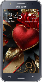 2D пластиковый чехол Сердечки v2 для Samsung Galaxy J5 (2015) J500H - 5832t-100 изображение 