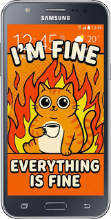 2D пластиковый чехол Funny Cat для Samsung Galaxy J5 (2015) J500H - 6786t-100 изображение 