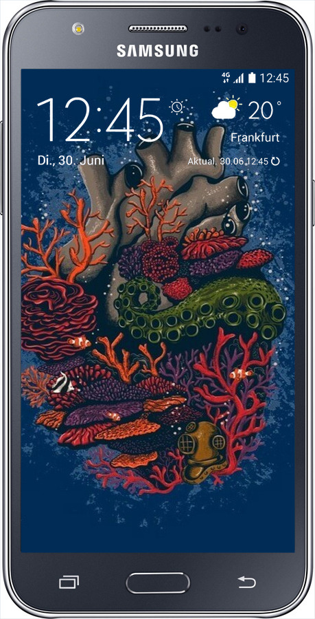 2D пластиковый чехол Сердце моря для Samsung Galaxy J5 (2015) J500H - 6506t-100 изображение 