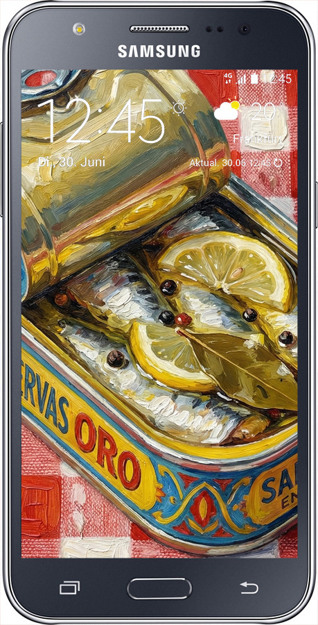 2D пластиковий чехол Vintage Sardine Tin Phone для Samsung Galaxy J5 (2015) J500H - 6772t-100 изображение 