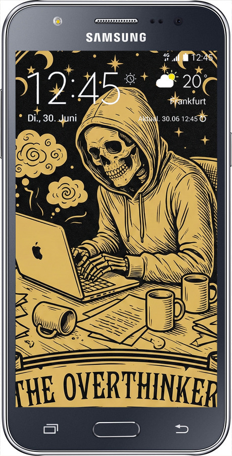 2D пластиковый чехол The Overthinker для Samsung Galaxy J5 (2015) J500H - 6774t-100 изображение 