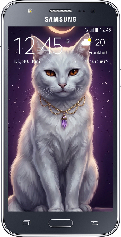 2D пластиковий чехол Mystic White Cat Gothic Dark Purple Gold для Samsung Galaxy J5 (2015) J500H - 6805t-100 изображение 