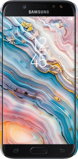 3D пластиковый матовый чехол Мрамор красивый для Samsung Galaxy J5 J530 (2017) - 6376m-795 изображение 