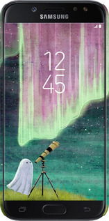 3D пластиковий матовий чехол Привид та зірки для Samsung Galaxy J5 J530 (2017) - 6443m-795 изображение 