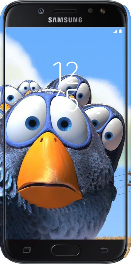 3D пластиковый матовый чехол Angry Birds для Samsung Galaxy J5 J530 (2017) - 6008m-795 изображение 