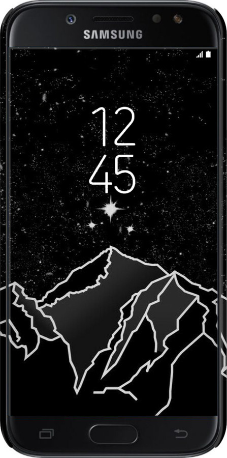 3D пластиковый матовый чехол Минималистический горный пейзаж для Samsung Galaxy J5 J530 (2017) - 6438m-795 изображение 