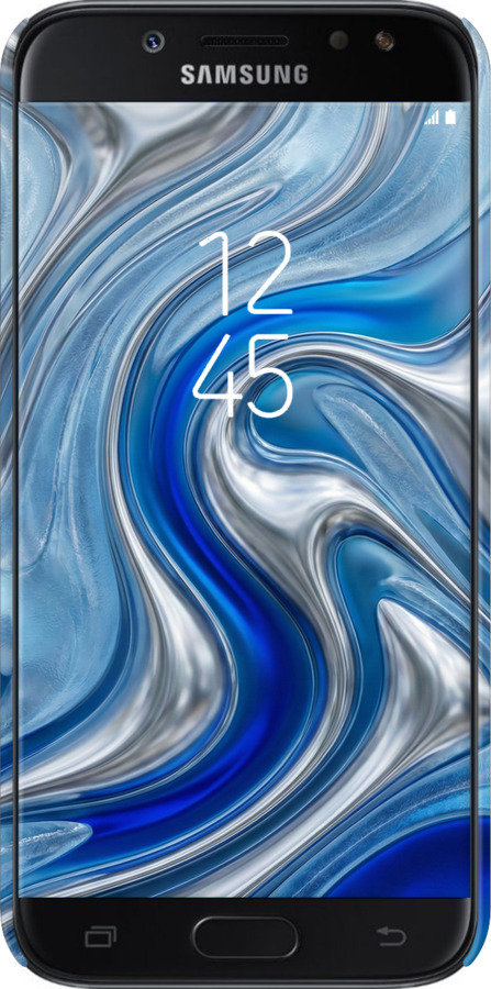 3D пластиковый матовый чехол Liquid Chrome для Samsung Galaxy J5 J530 (2017) - 6781m-795 изображение 