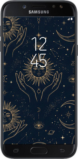2D пластиковый чехол Celestial Harmony: Sun & Moon Gold Mystic Pattern для Samsung Galaxy J5 J530 (2017) - 6778t-795 изображение 