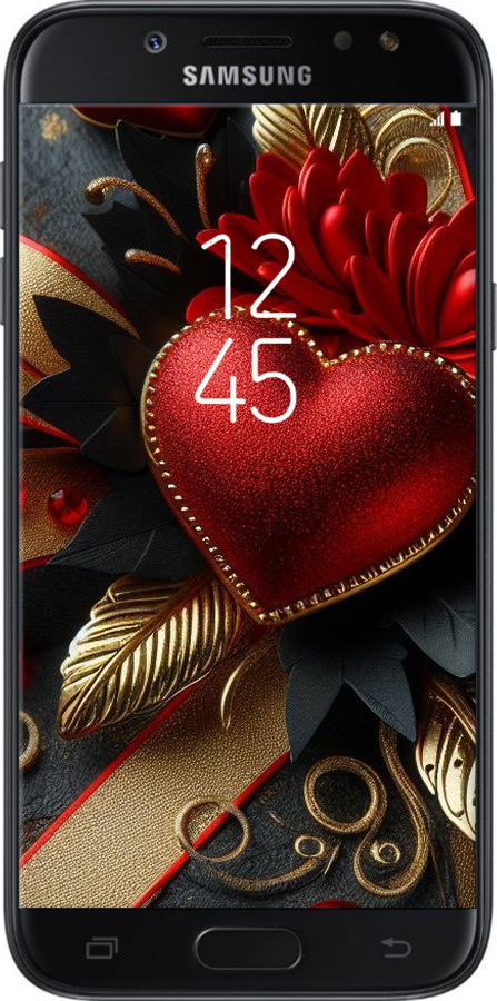 2D пластиковий чехол Сердечки v2 для Samsung Galaxy J5 J530 (2017) - 5832t-795 изображение 