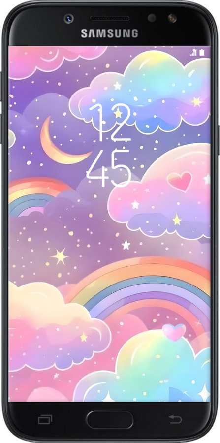 Силиконовый чехол Облака и радуга для Samsung Galaxy J5 J530 (2017) - 6312u-795 изображение 