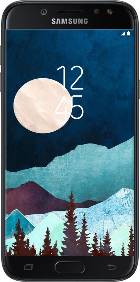2D пластиковый чехол Горная идиллия ночной пейзаж для Samsung Galaxy J5 J530 (2017) - 6488t-795 изображение 