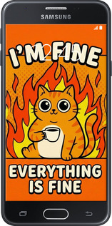 2D пластиковый чехол Funny Cat для Samsung Galaxy J5 Prime - 6786t-465 изображение 