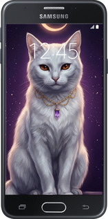 Силіконовий чехол Mystic White Cat Gothic Dark Purple Gold для Samsung Galaxy J5 Prime - 6805u-465 изображение 