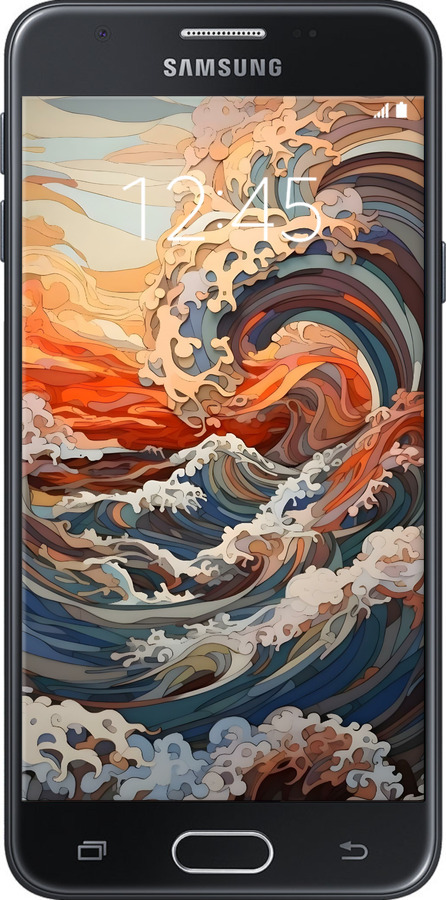 2D пластиковый чехол Арт волны для Samsung Galaxy J5 Prime - 6324t-465 изображение 