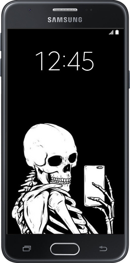 2D пластиковый чехол Скелет делает Selfie для Samsung Galaxy J5 Prime - 6535t-465 изображение 