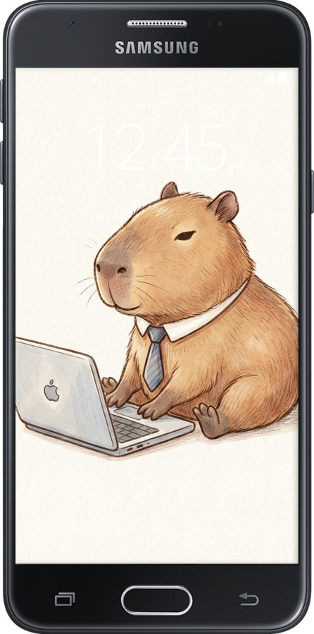 2D пластиковый чехол Funny Capybara CEO Working для Samsung Galaxy J5 Prime - 6777t-465 изображение 