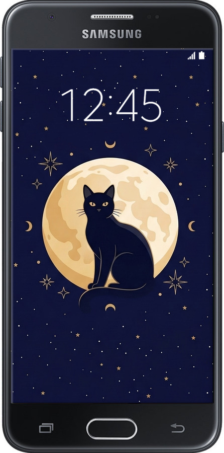 2D пластиковый чехол Cute Cat Celestial/Witchy для Samsung Galaxy J5 Prime - 6787t-465 изображение 