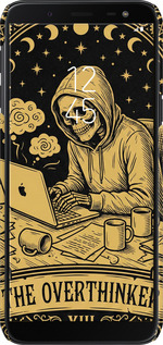 3D пластиковый матовый чехол The Overthinker для Samsung Galaxy J6 2018 - 6774m-1486 изображение 