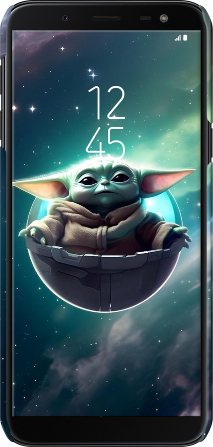 3D пластиковий матовий чехол Малышь йода для Samsung Galaxy J6 2018 - 6294m-1486 изображение 