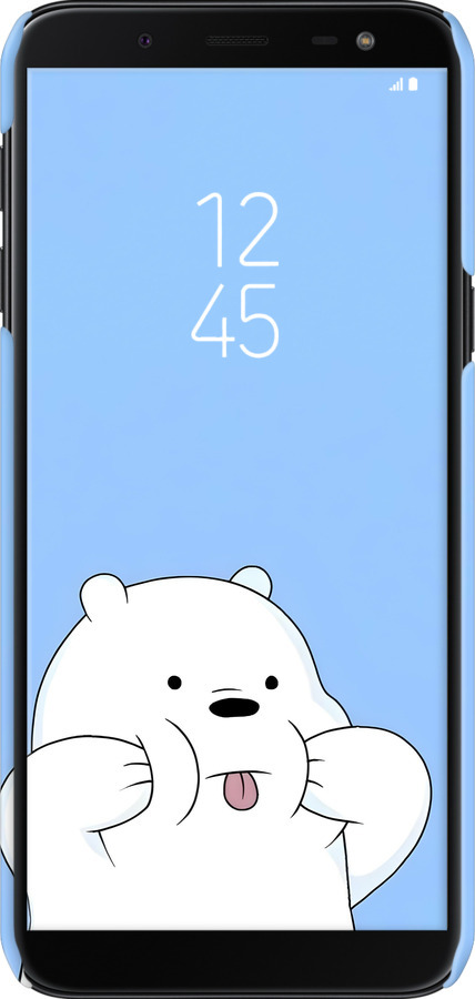 3D пластиковый матовый чехол Милый мишка для Samsung Galaxy J6 2018 - 6357m-1486 изображение 
