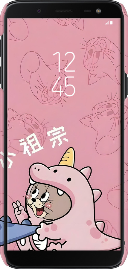 3D пластиковий матовий чехол Том і джеррі 2 для Samsung Galaxy J6 2018 - 6359m-1486 изображение 