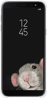 Силіконовий протиударний с посиленими кутами чехол The Peeking Rat для Samsung Galaxy J6 2018 - 6442sp-1486 изображение 