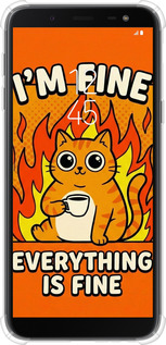 Силикон с усиленными углами чехол Funny Cat для Samsung Galaxy J6 2018 - 6786sp-1486 изображение 