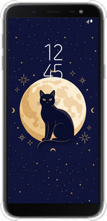 Силикон с усиленными углами чехол Cute Cat Celestial/Witchy для Samsung Galaxy J6 2018 - 6787sp-1486 изображение 