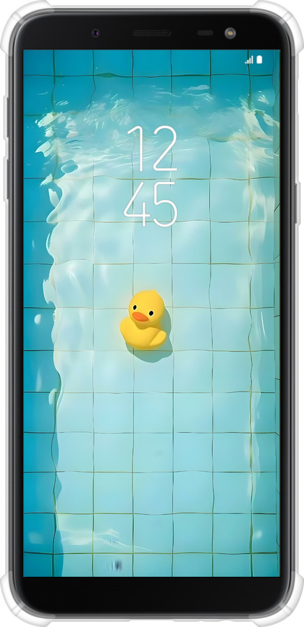 Силикон с усиленными углами чехол Утенок для Samsung Galaxy J6 2018 - 6323sp-1486 изображение 