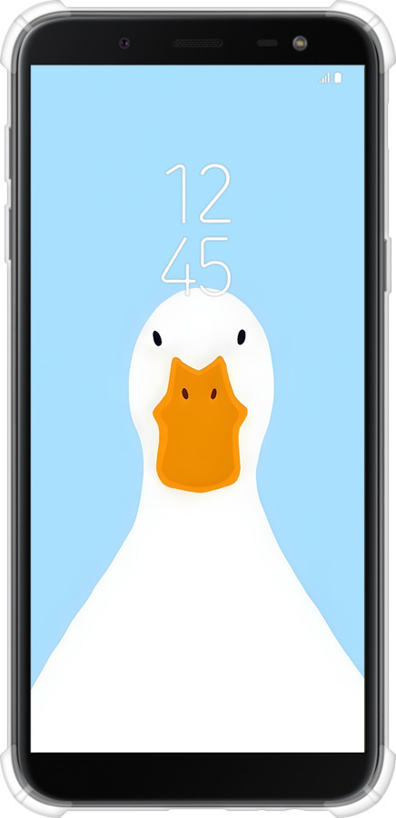 Силіконовий протиударний с посиленими кутами чехол Гусак для Samsung Galaxy J6 2018 - 6350sp-1486 изображение 
