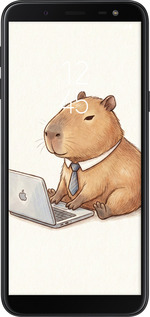 Силіконовий чехол Funny Capybara CEO Working для Samsung Galaxy J6 2018 - 6777u-1486 изображение 