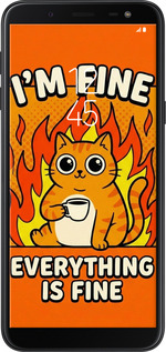 2D пластиковый чехол Funny Cat для Samsung Galaxy J6 2018 - 6786t-1486 изображение 